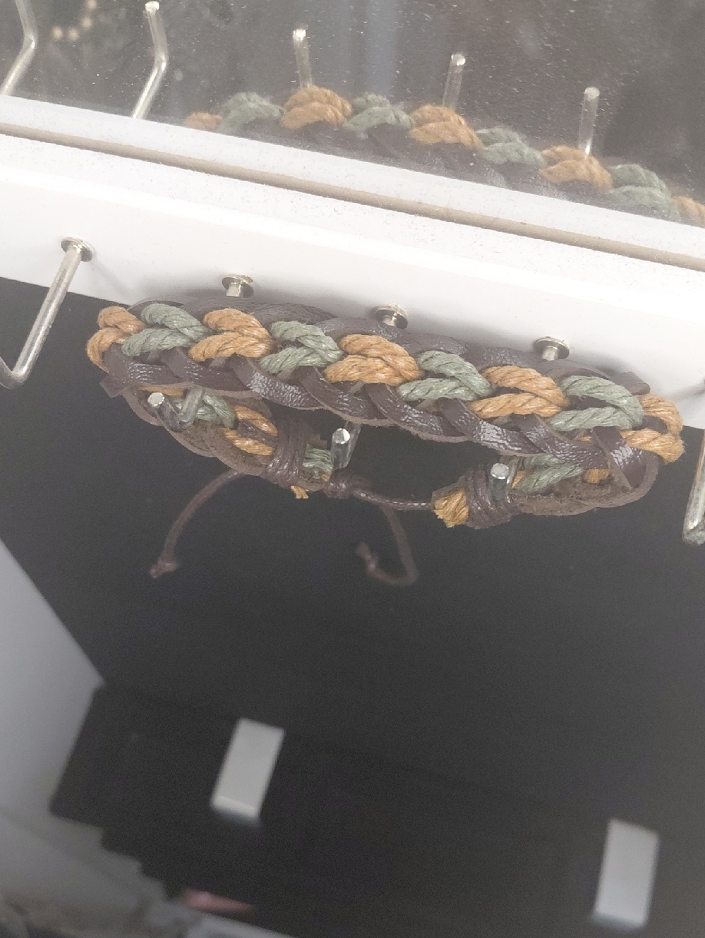 Braided Bracelet - Brown/Green/Tan